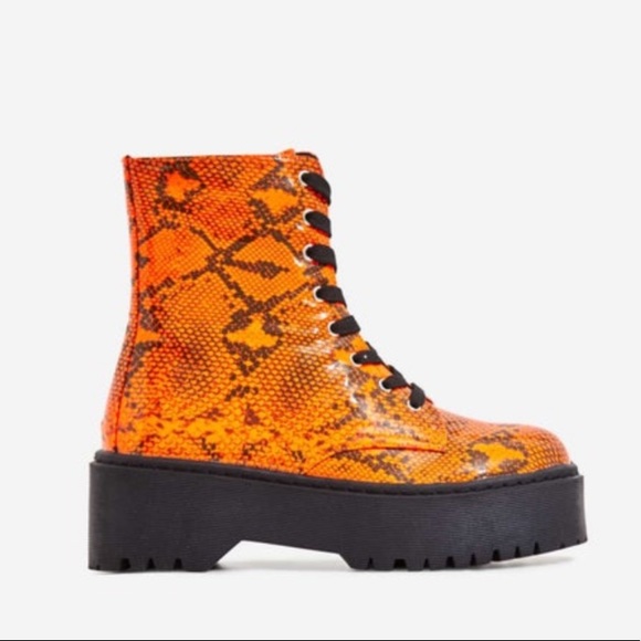 snake combat boots